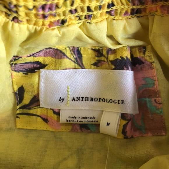 ANTHROPOLOGIE Clarabelle Maxi Skirt yellow with florals SIZE M NWT - Picture 7 of 15